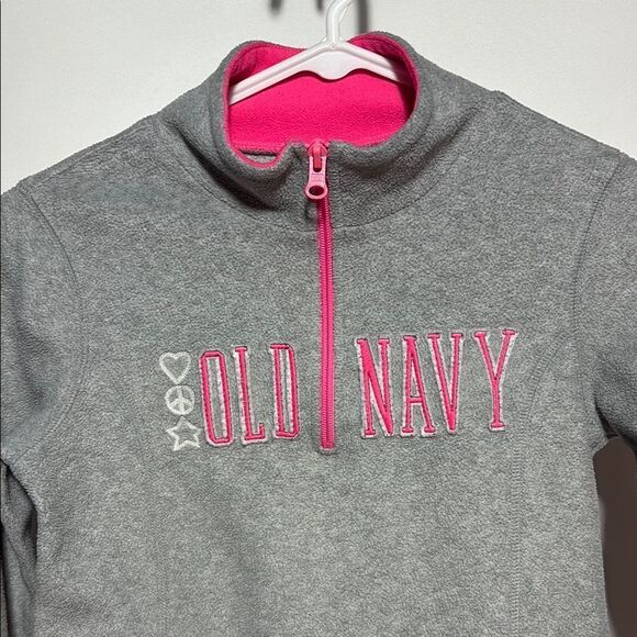 Old Navy Gray and Pink Sweatshirt Hoodie - Picture 2 of 7
